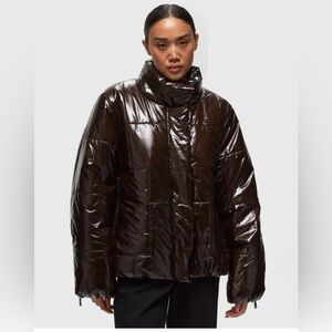 Winter wardrobe Baum und Pferdgarten Shiny Brown Puffer Jacket NWT size EU 36